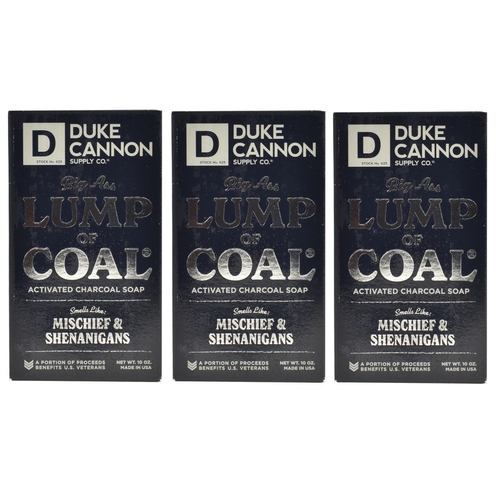 Duke Cannon 3-PACK Christmas Soap; Beer, Coal and Pine Scented Soap For Men